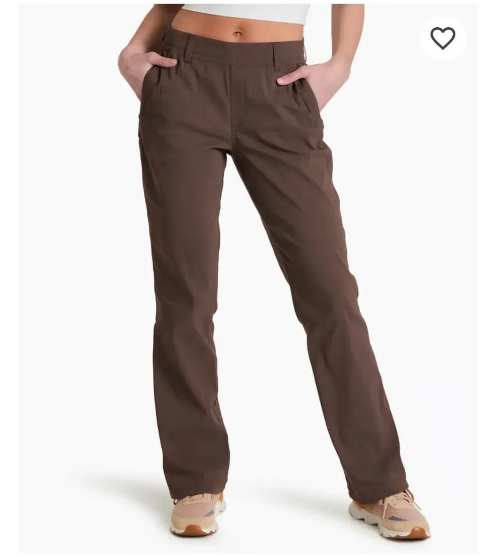 Kuhl Haven Pants Women Medium Coffee Brown Nylon Ripstop Hiking Granola Gorpcore